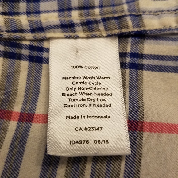 TALBOTS Women's Plaid Button Up Shirt Sz L - Picture 6 of 6